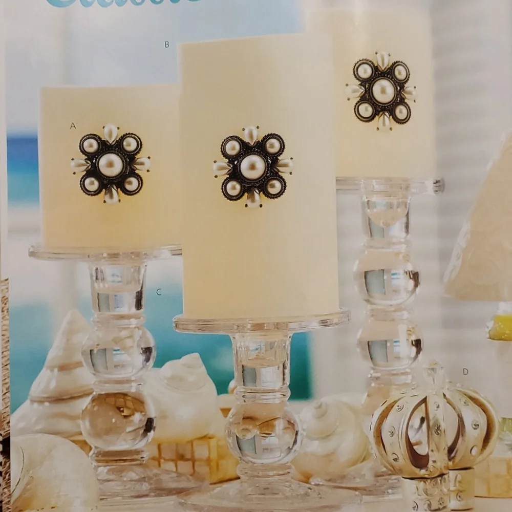 Crystal‎ Candle Stands set of 3 from Gold Canyon